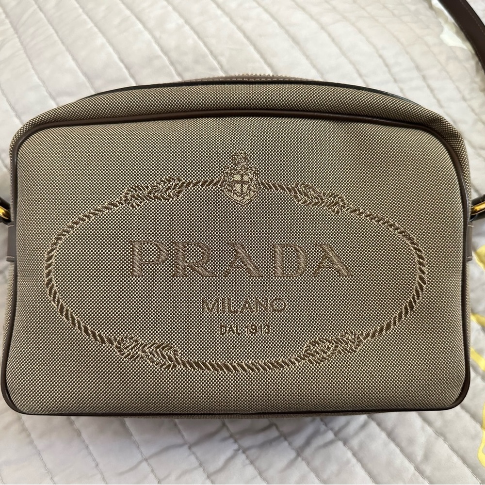Jacquard Logo Camera Bag Corda Bruciato